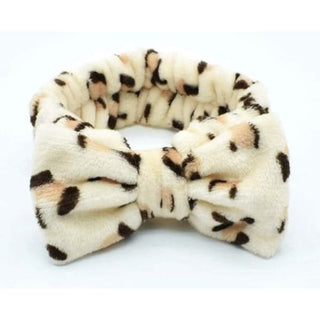 Makeup Plush Headband - Cream Cheetah - Done
