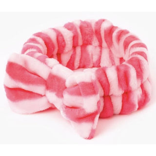 Makeup Plush Headband - Hot Pink Stripped - Done