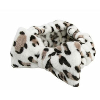 Makeup Plush Headband - Brown/Cream Cheetah - Done