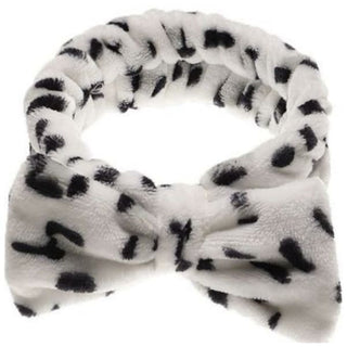 Makeup Plush Headband - White Cheetah - Done