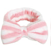 Makeup Plush Headband - Baby Pink Striped - Done