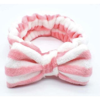 Makeup Plush Headband - Peach Stripped - Done
