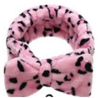 Makeup Plush Headband - Dark Pink/Black Poka-Dots - Done