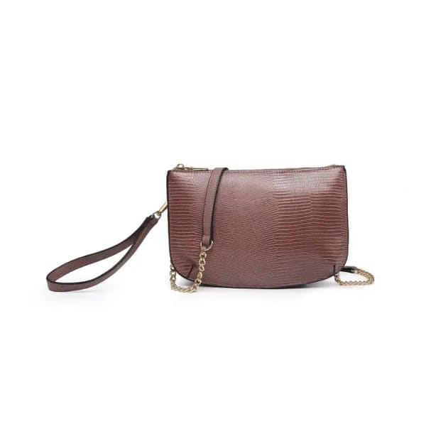 Mila Lizard Dual Compartment Crossbody/Clutch By Jen and Co.