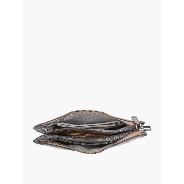 Mila Lizard Dual Compartment Crossbody/Clutch By Jen and Co.