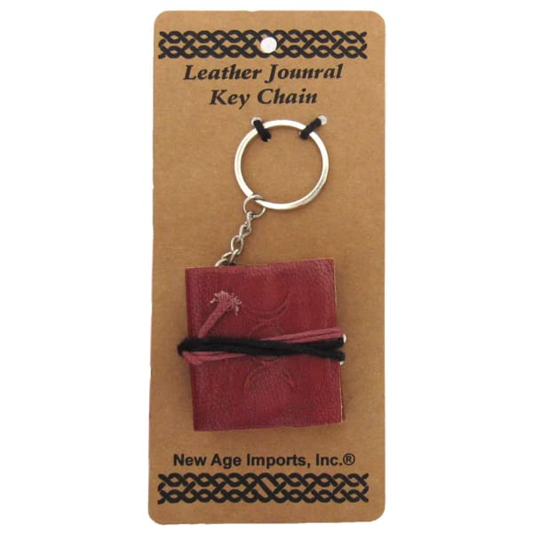 Mini Leather Journal Key Chain - keychain