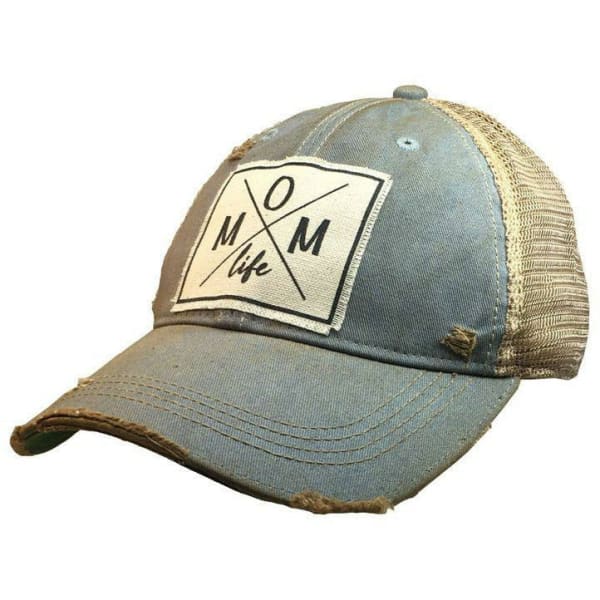 Mom Life Distressed Trucker Hat - Accessory