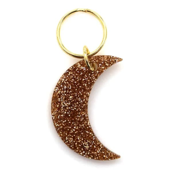 Moon Glitter Keychain - keychain