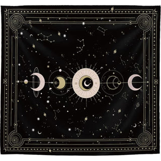 Moon Phases Polyester Tapestry - tapestry