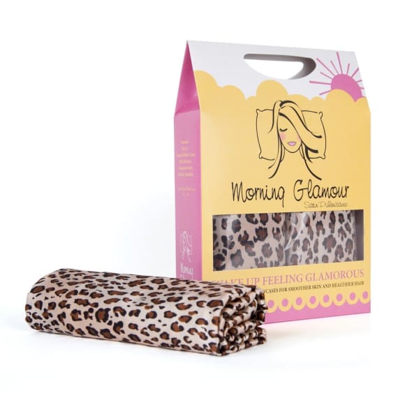 Morning Glamour Satin Pillow Case 2 Pack Standard - Leopard