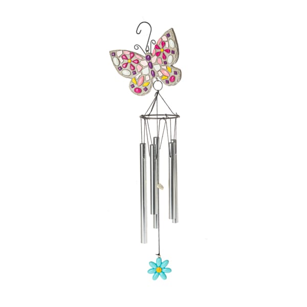 Mosaic Butterfly Wind Chimes - wind chimes