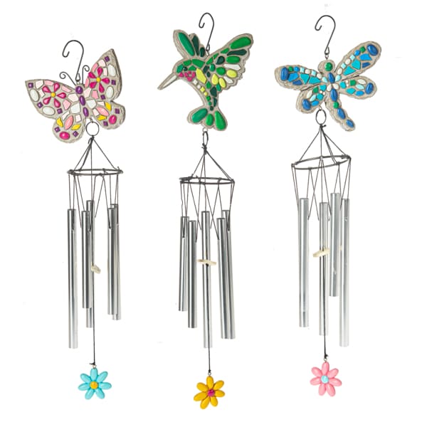 Mosaic Butterfly Wind Chimes - wind chimes
