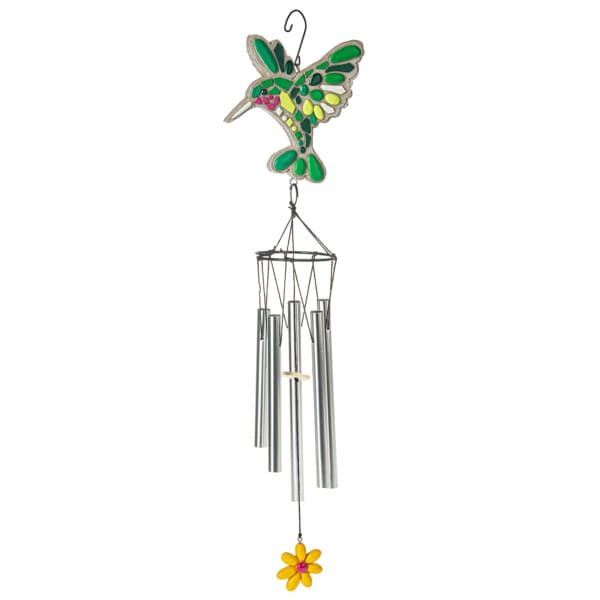 Mosaic Hummingbird Wind Chimes - windchimes