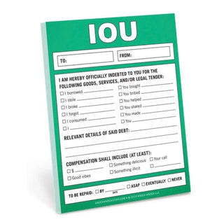 Nifty Notes - I O U - Done