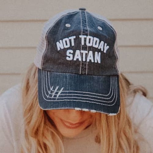 Not Today Satan Trucker Hat - Hats