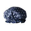 Not Your Grandma’s Shower Cap | Lemon Lavender - Navy Shells