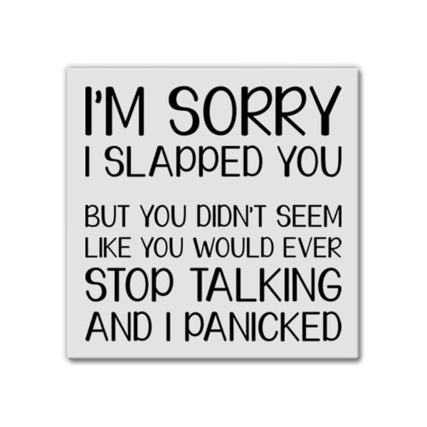 Offensive & Motivational Magnets - I’m Sorry I Slapped You