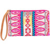 One Night in Ibiza Pink Woven Jeweled Clutch - Done