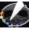 Selenite Gemstone with Chakra Chain