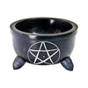 Pentacle Carved Soapstone Smudge Pot - Smudging Bowl