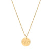 Pentacle Round Disc Necklace - Gold - Necklaces