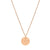 Pentacle Round Disc Necklace - Rose Gold - Necklaces