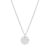Pentacle Round Disc Necklace - Silver - Necklaces