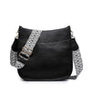 Chloe Crossbody with Guitar Strap by Jen and Co. - Black -