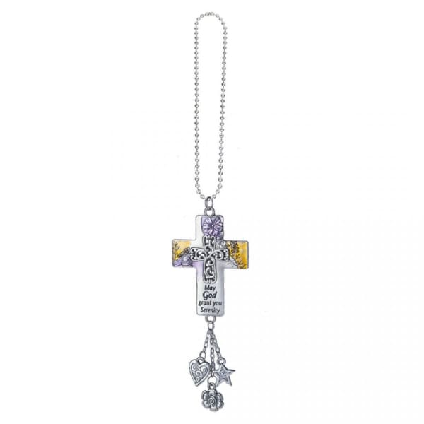 Serenity Cross Car Charm - Charms