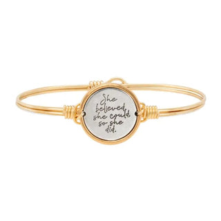 She Believed Could Bangle Bracelet