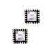 Silver Bead Square Stud Earrings