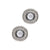 Silver Crystal Stud Earrings by Laura Janelle - Large