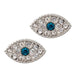 Silver Evil Eye Stud Earrings