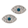 Silver Evil Eye Stud Earrings