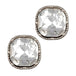 Silver Large Crystal Stud Earrings