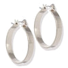 Silver Hoop and Dangle Earrings by Laura Janelle - Flat