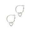 Silver Hoop and Dangle Earrings by Laura Janelle - &amp; Heart