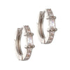 Silver Hoop and Dangle Earrings by Laura Janelle - Crystal