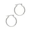 Silver Hoop and Dangle Earrings by Laura Janelle - Textured