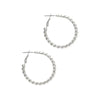 Silver Hoop and Dangle Earrings by Laura Janelle - Textured