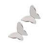 Silver Stud Earrings by Laura Janelle - Butterfly