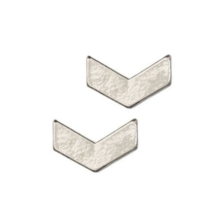 Silver Stud Earrings by Laura Janelle - Chevron