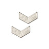 Silver Chevron Stud Earrings