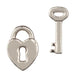 Silver Lock/Key Stud Earrings