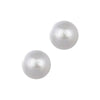 Silver Stud Earrings by Laura Janelle - Pearl