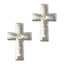 Silver Small Cross Stud Earrings
