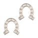 Silver Horse Shoe Stud Earrings