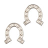 Silver Horse Shoe Stud Earrings