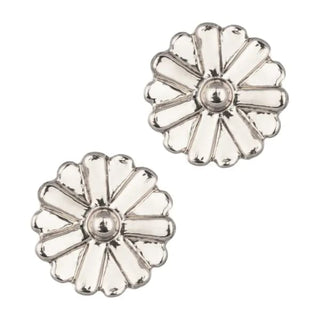 Silver Stud Earrings by Laura Janelle - Flower