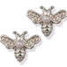 Silver Bumble Bee Stud Earrings